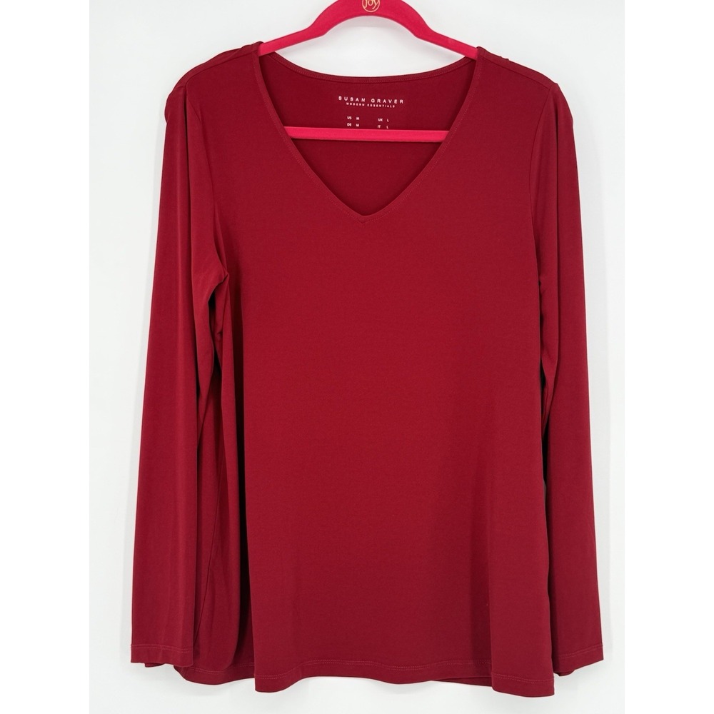 Susan Graver Long Sleeve Liquid Knit Top Medium